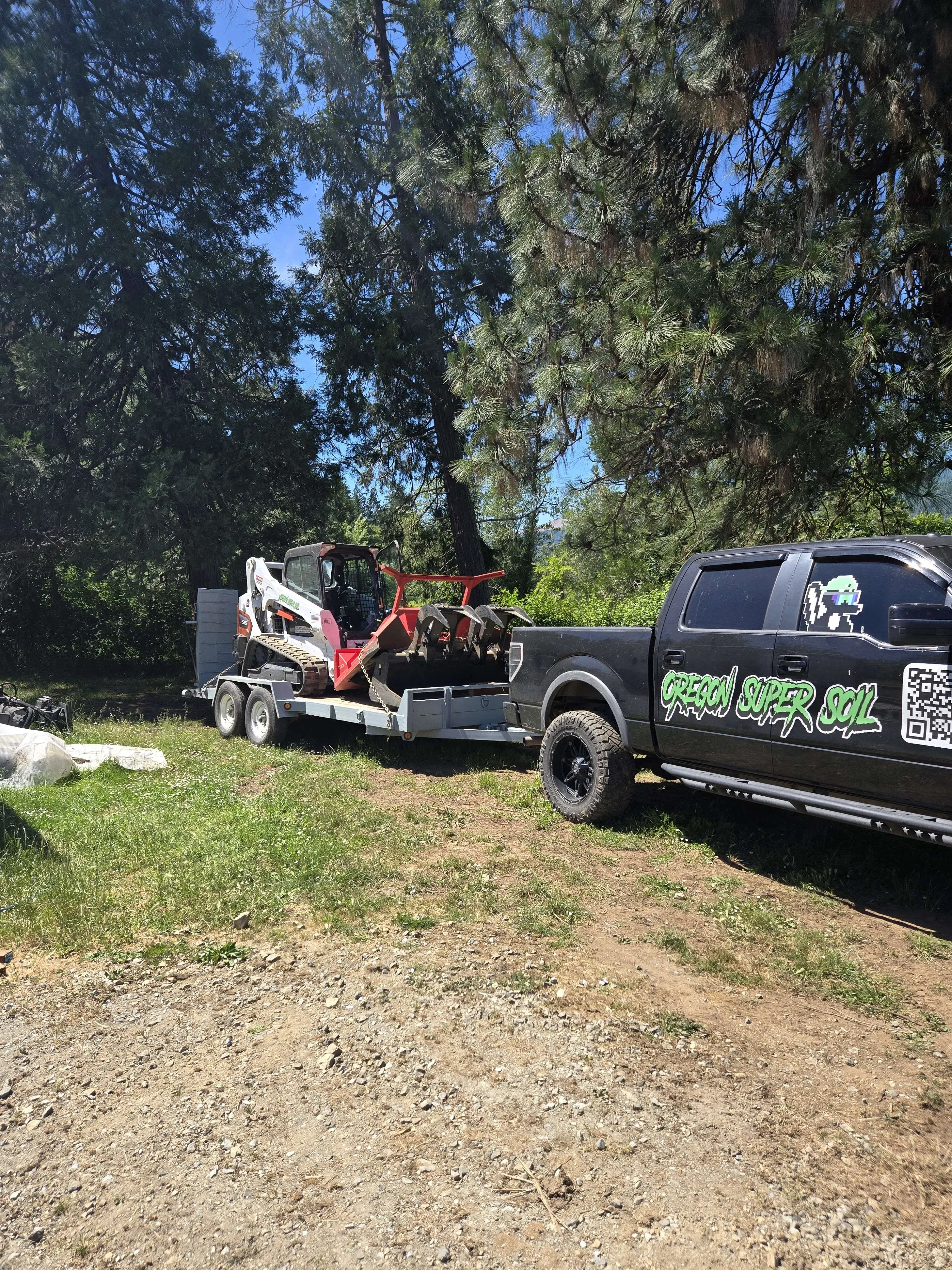 Our Bobcat equipment loaded and ready to roll
