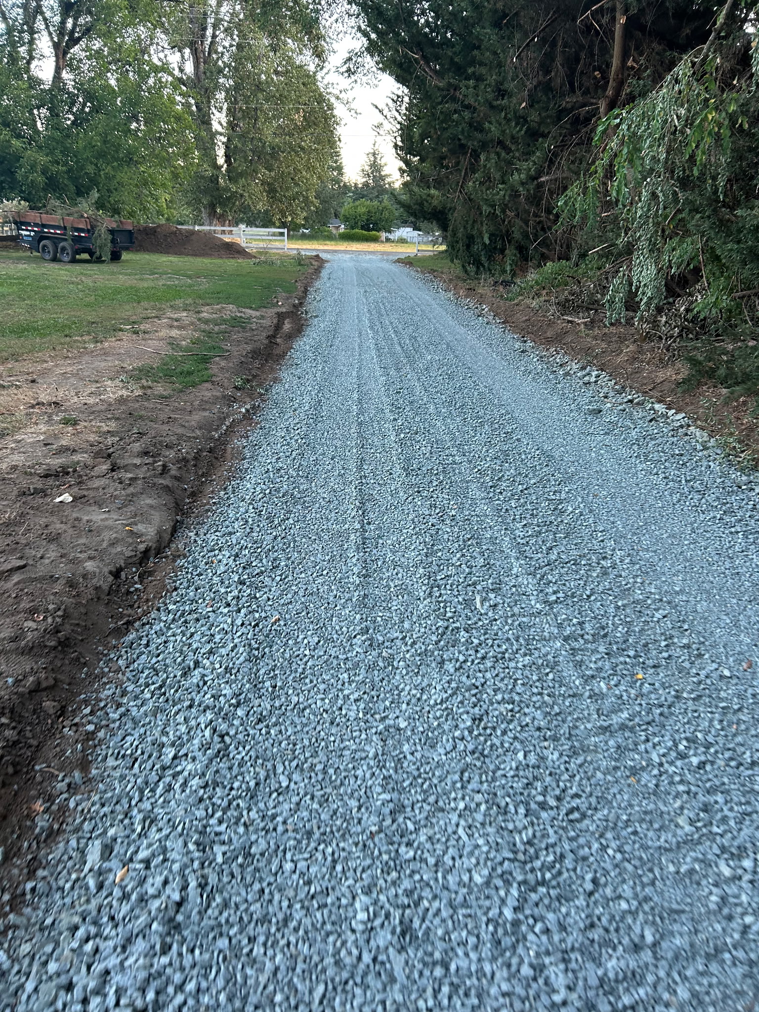 Finished gravel grading in Roseburg