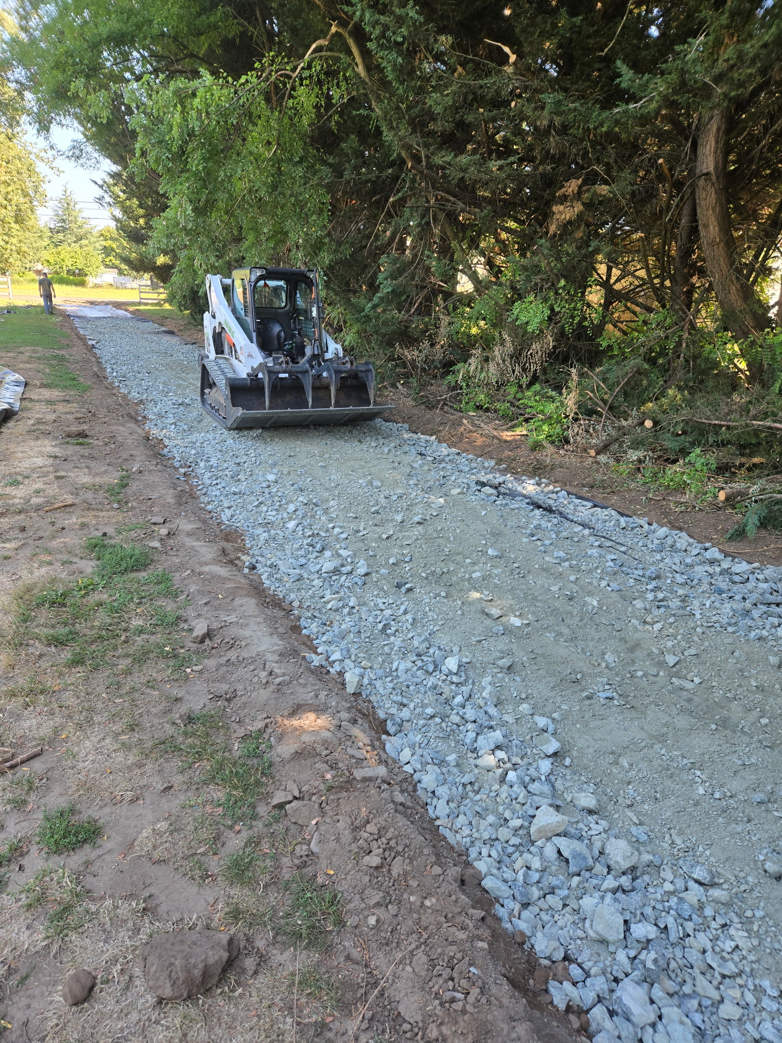 Driveway grading in Roseburg before